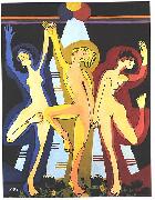 Ernst Ludwig Kirchner Colourfull dance Sweden oil painting artist